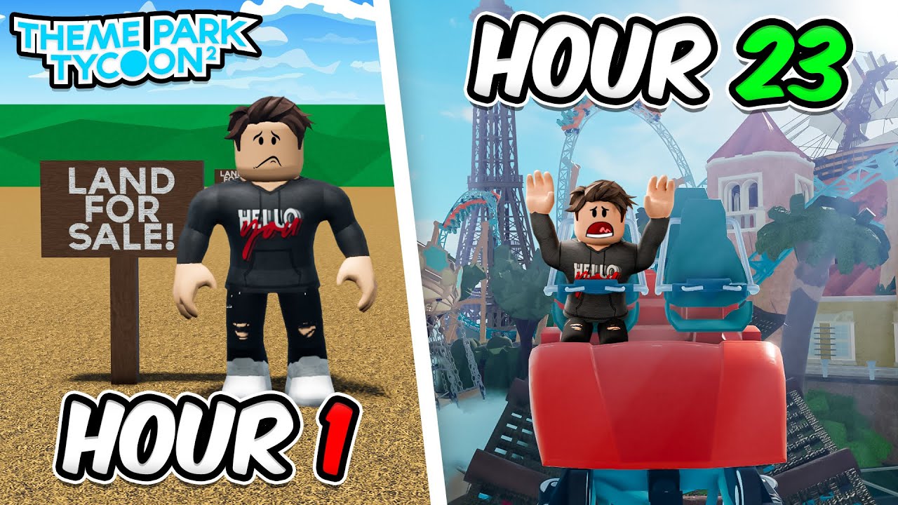 24 HOURS Theme Park Tycoon 2 BUILD BATTLE vs. Thijmen0808!