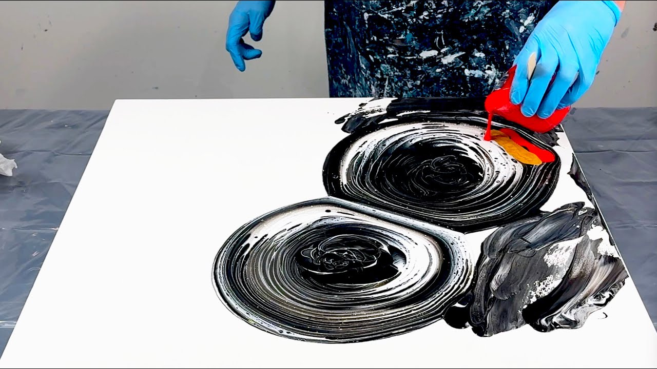EASY Ring Pour Swipe Technique~Lots of Lacing~Acrylic Pouring~Fluid Art~342