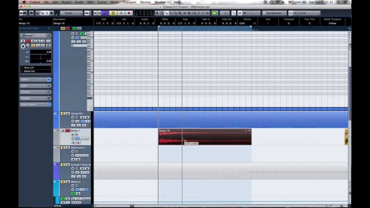 Slice region equaliy  Cubase