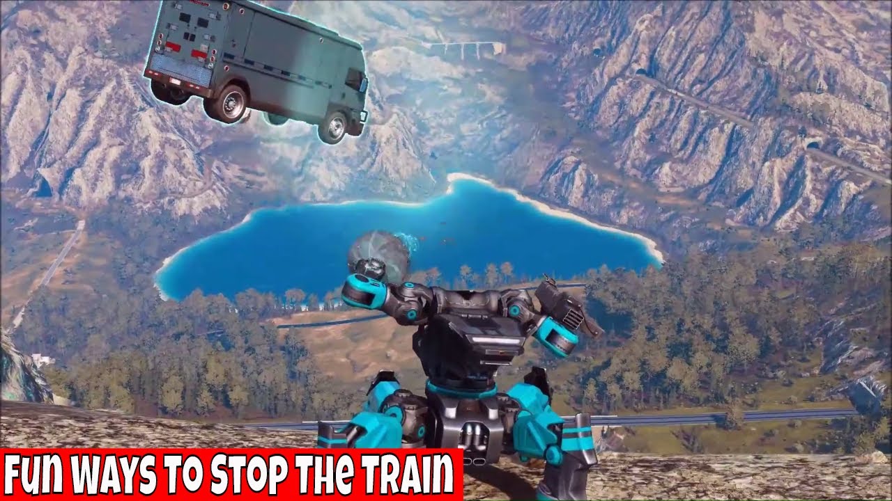 Just Cause 3 Fun ways to stop the train