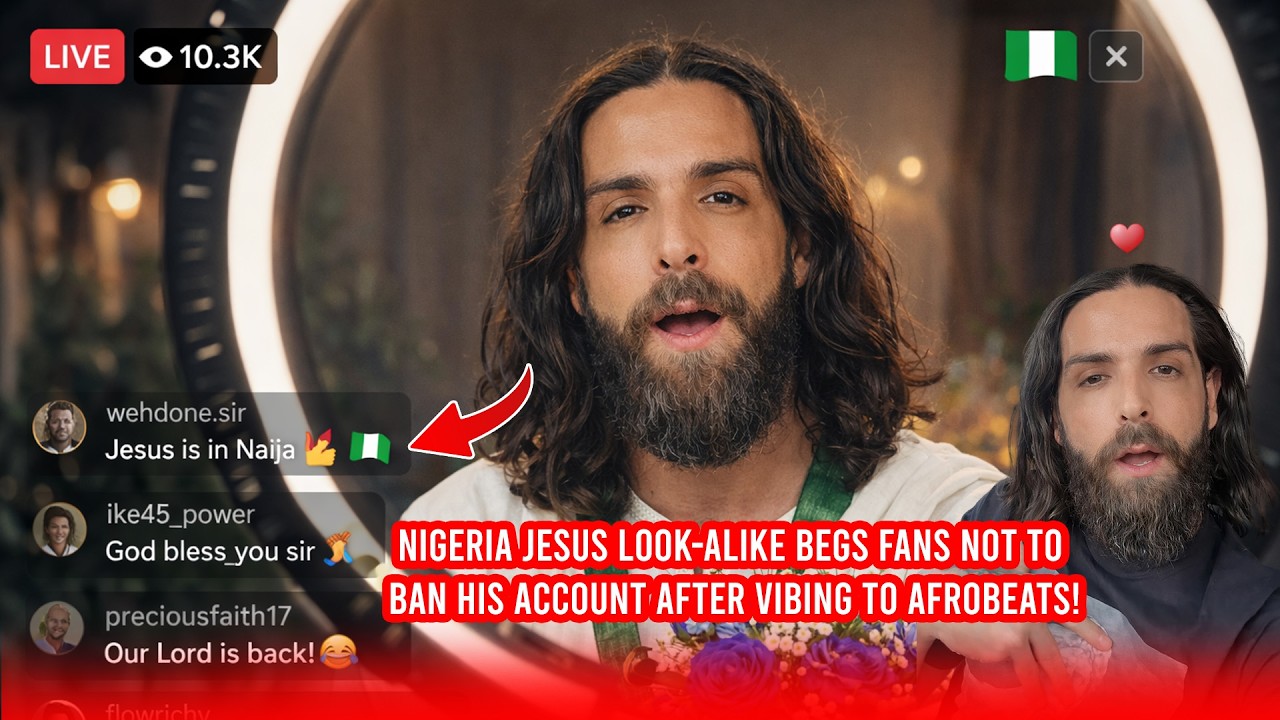 Nigeria Jesus Look-Alike Begs Fans Not To Ban His Account After Vibing to Afrobeats!