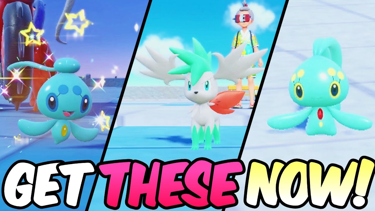 Get these 3 Shiny Mythicals NOW in Pokemon Scarlet Violet