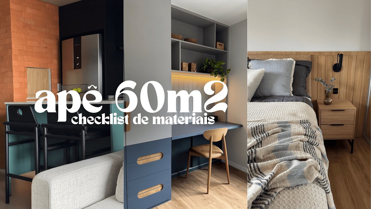 TODOS OS ACABAMENTOS DESSE APÊ DE 60M2!
