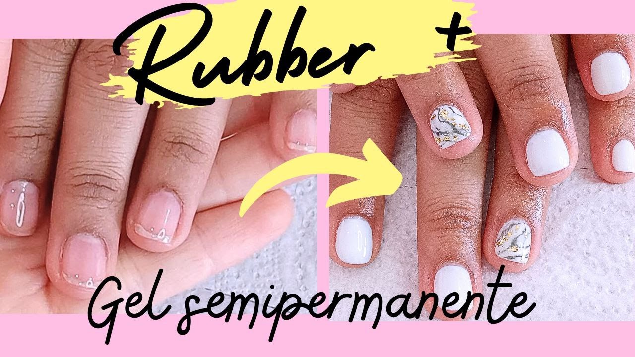 Cómo usar RUBBER BASE con GEL SEMIPERMANENTE / refuerzo de las UÑAS y mayor garantía a la CLIENTA
