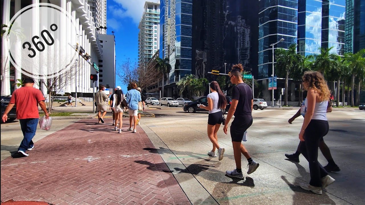 360° Brickell Neighborhood , Spring Cycling Virtual Travel Tour , Miami FL , March 2026