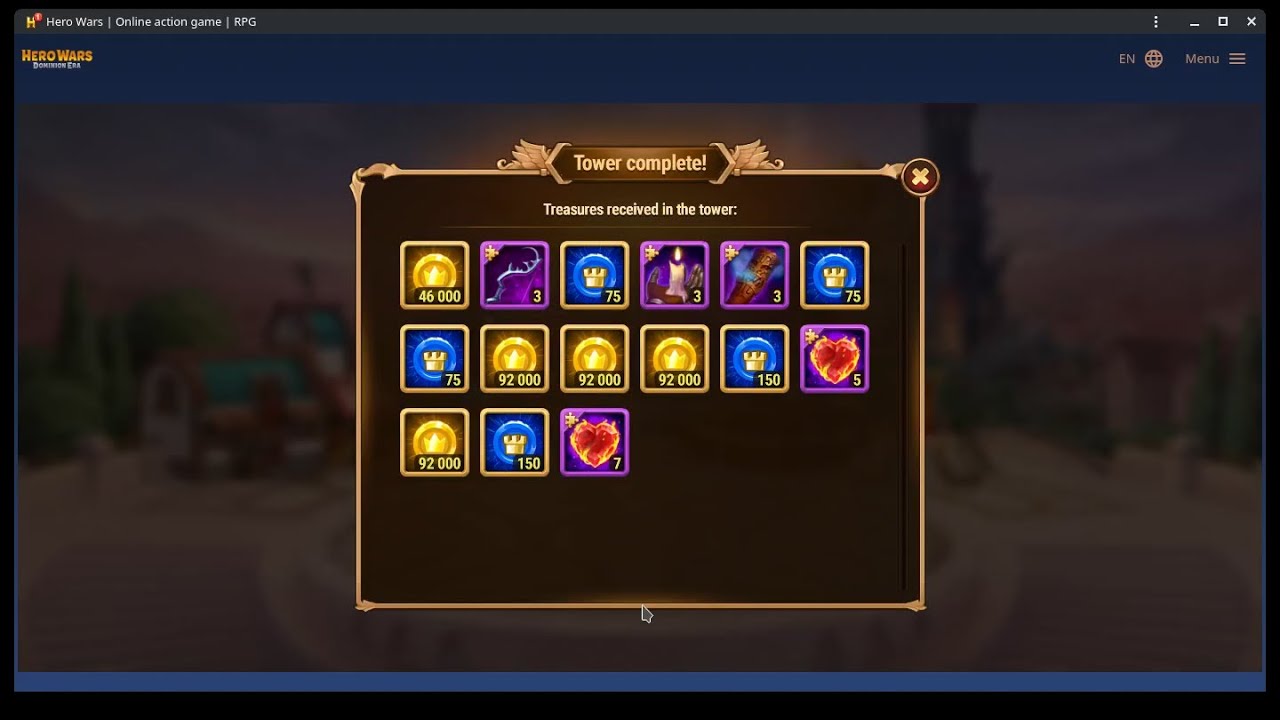 Hero Wars, Tower from 15 to 130: Tower level 70
