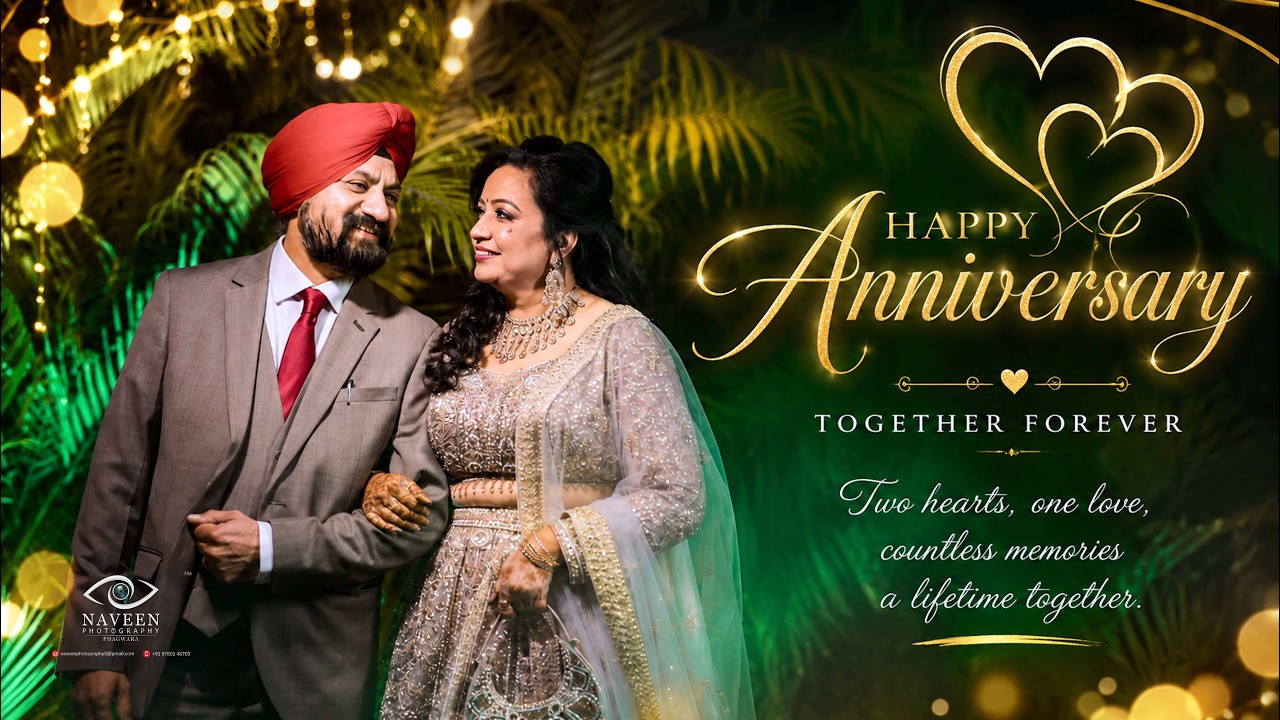 Best Marriage anniversary cinematic Hihlight Naveen photography Phagwara 