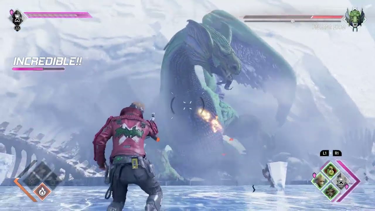 Marvel's Guardians of the Galaxy - Fin Fang Foom Boss Fight