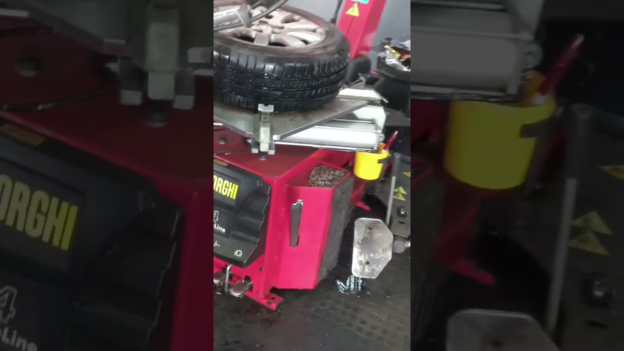 The car tire check. #mechanical repair shop