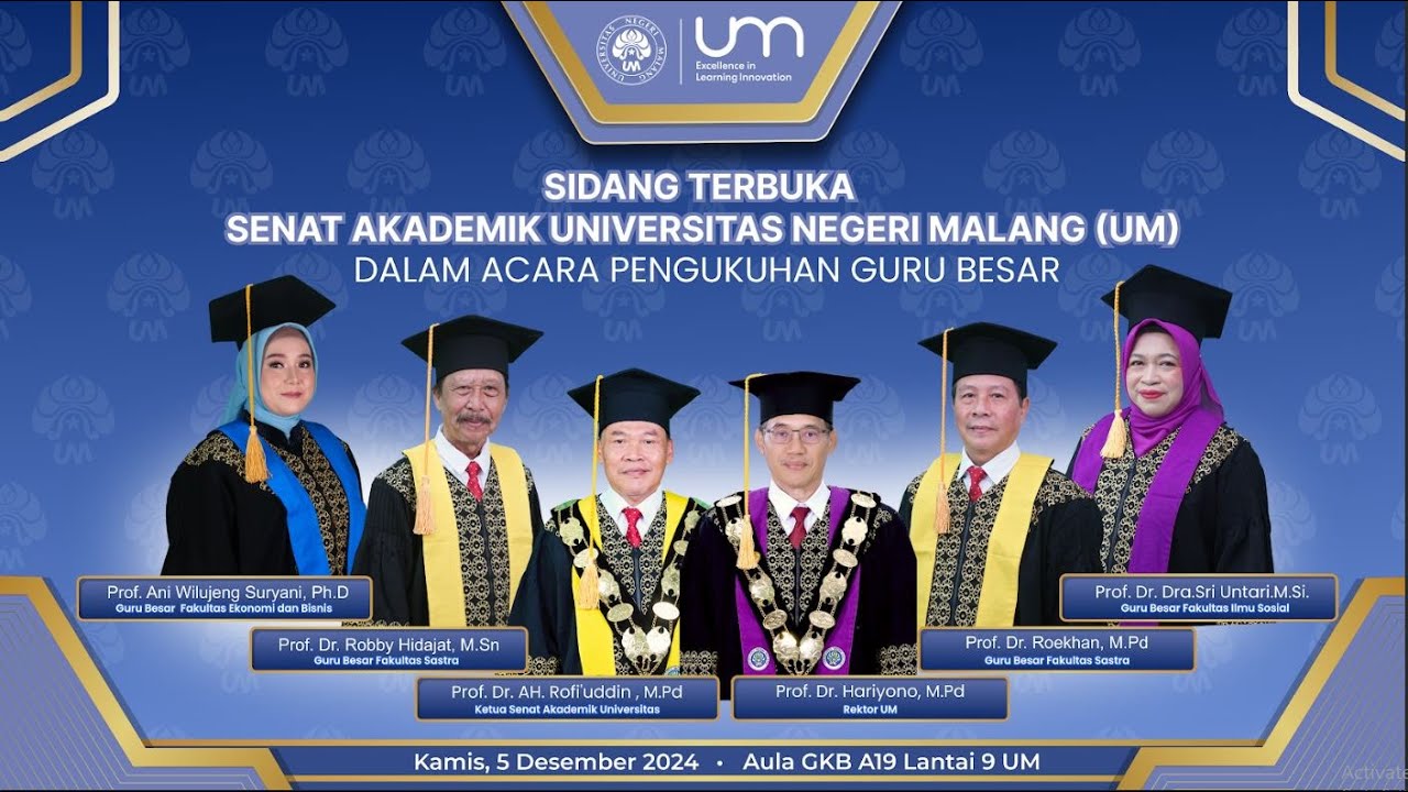 PENGUKUHAN GURU BESAR UNIVERSITAS NEGERI MALANG
