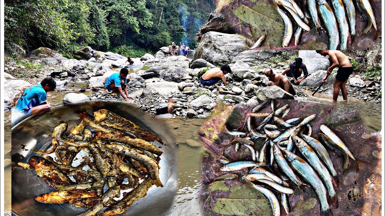 Sathi haru sanga ko ramailo Khola tira fish 🐟 🐟🐠macha mardai 🤭😂