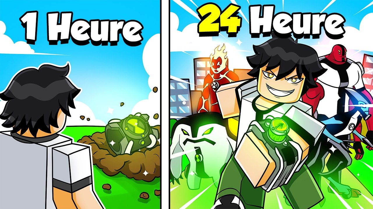 J'ai passé 24H dans Ben 10 ! (Roblox)
