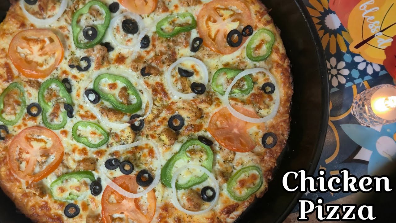 Chicken Pizza Recipe | Pizza Sauce | Pizza Dough | Chicken Tikka Pizza #pizza #chickenpizza #dough 