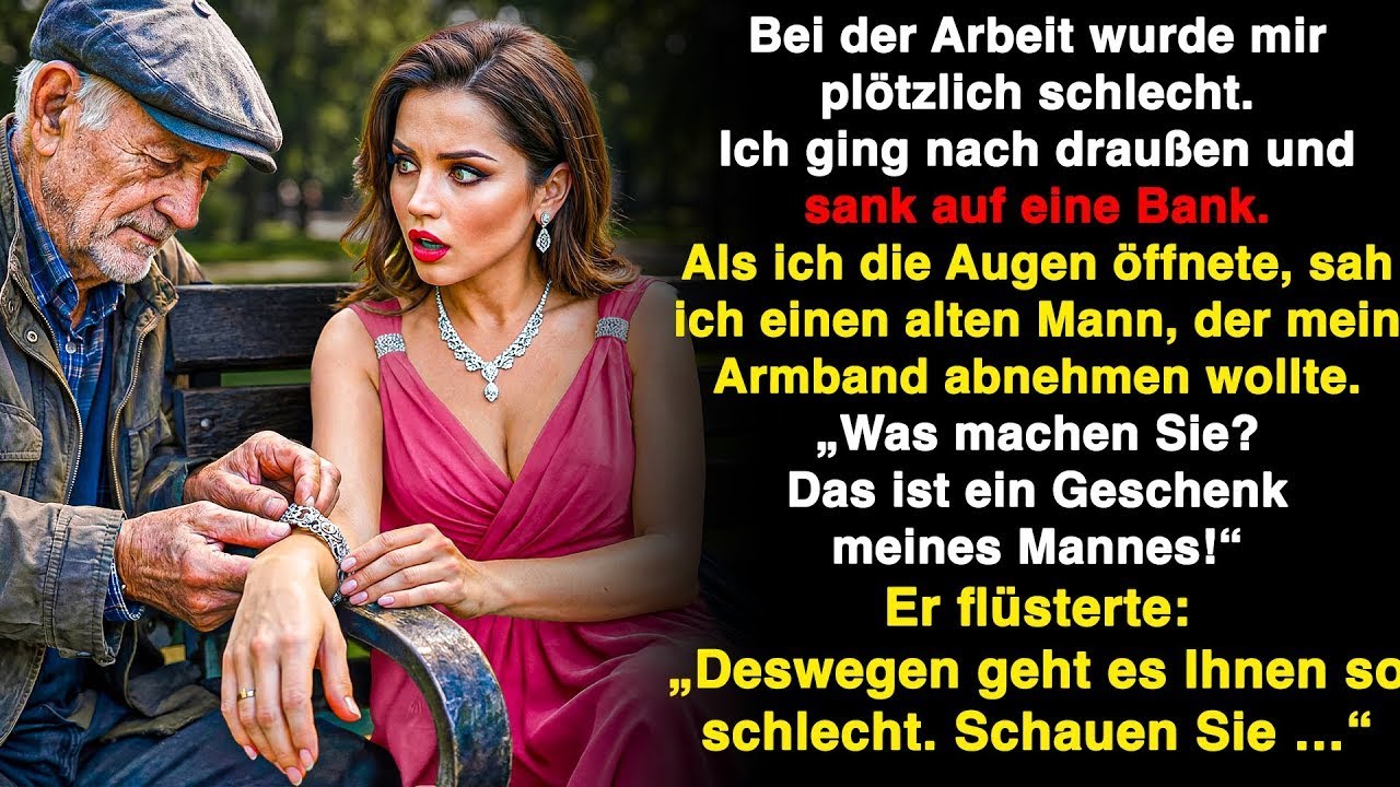 Bei der Arbeit wurde mir schlecht  Draußen kippte ich um  Beim Aufwachen hielt ein Mann mein Hand