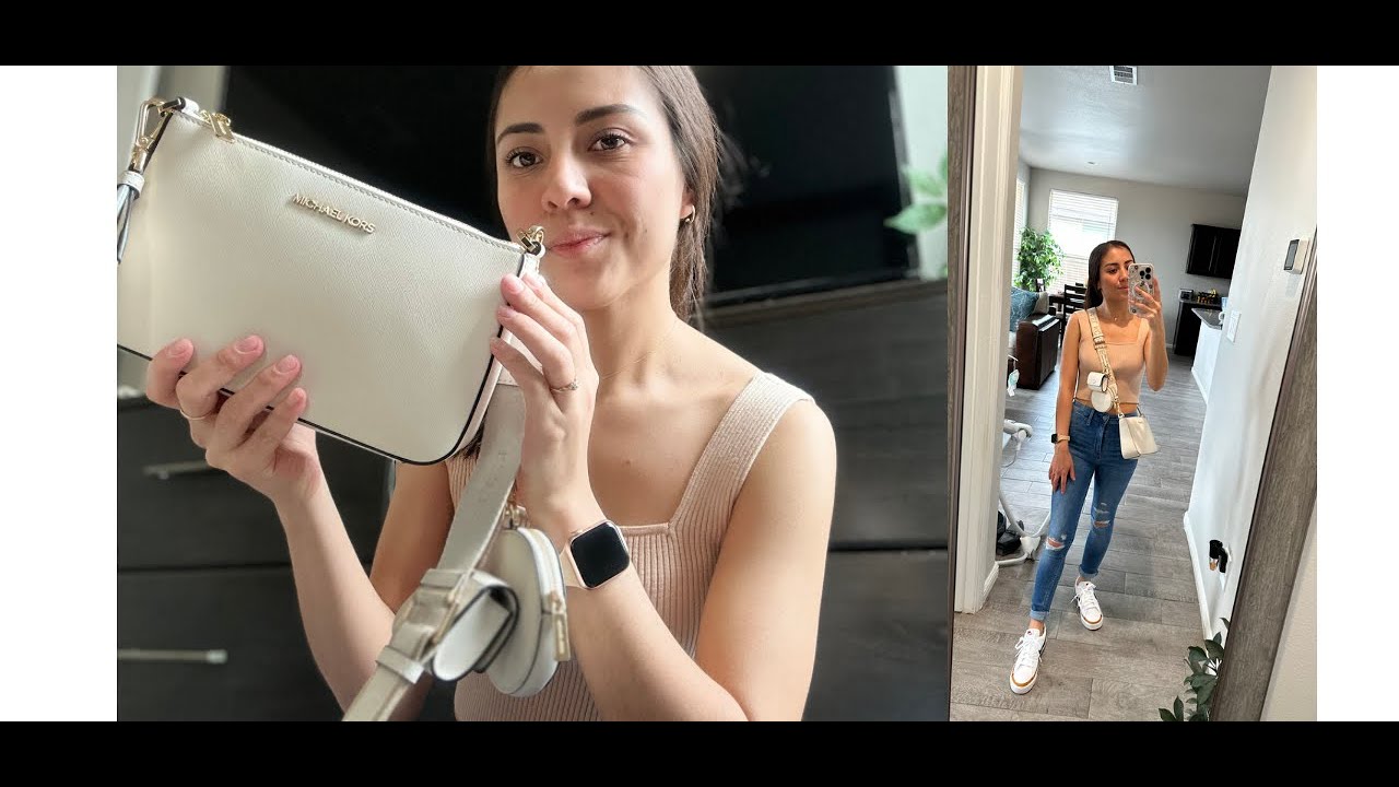 Jet Set Saffiano Leather Crossbody Bag with Case for Apple Airpods Pro Unboxing
