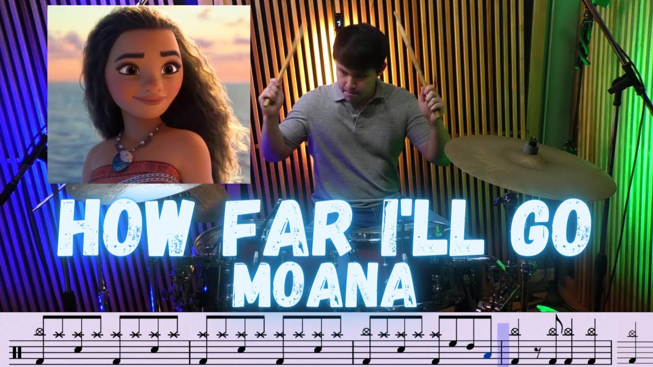 สอนตีกลอง How Far I'll Go l Moana l Toto Domination