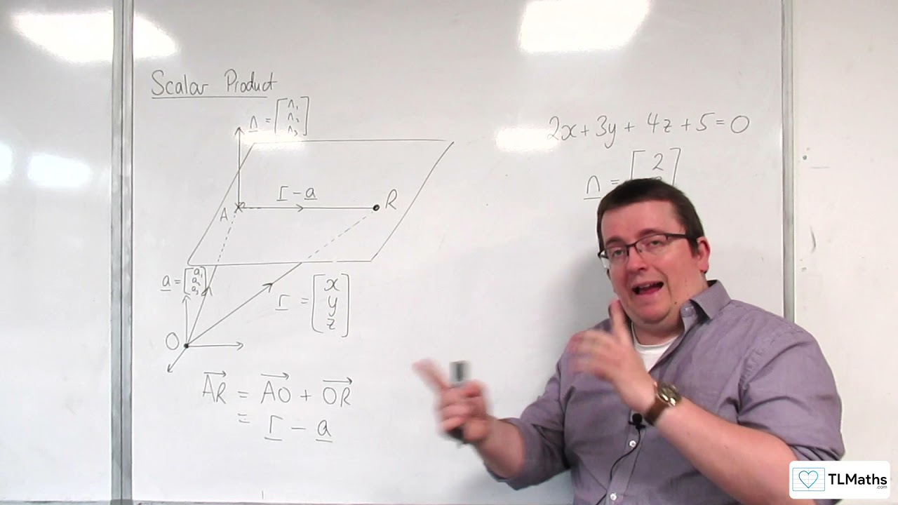 A-Level Further Maths F3-07 Scalar Product: Re-Introducing the Cartesian Equation of a Plane