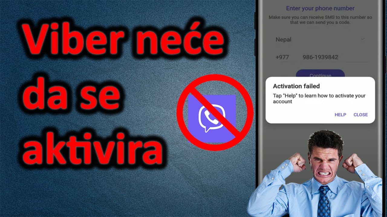Viber neće da se aktivira - activation failed
