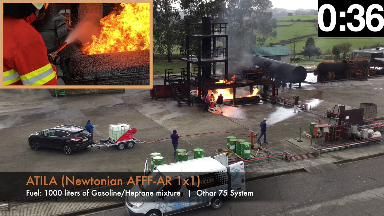 VS Focum ATILA 1000 liters of Gasoline - Heptane in only 74 seconds