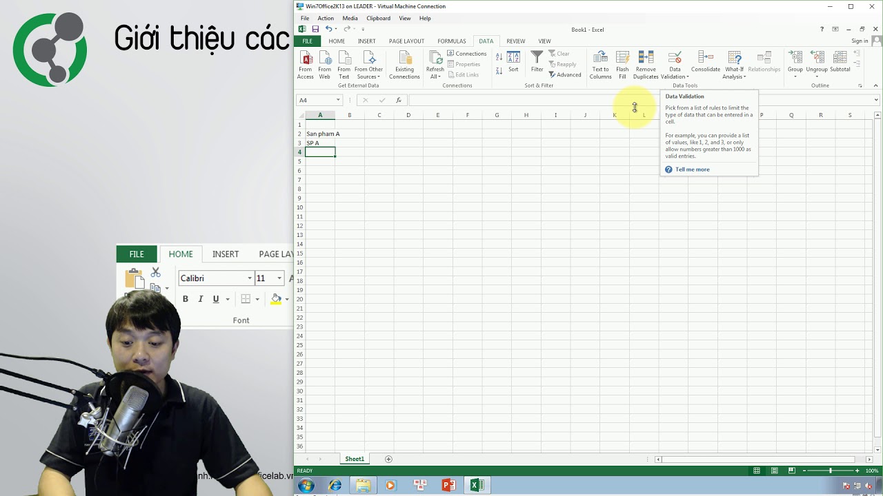 Học Excel: 1.1. Giới thiệu giao diện phần mềm Excel 2013
