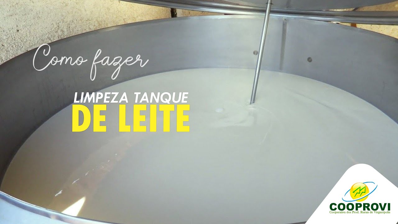 Como fazer a limpeza do tanque de resfriamento de leite.