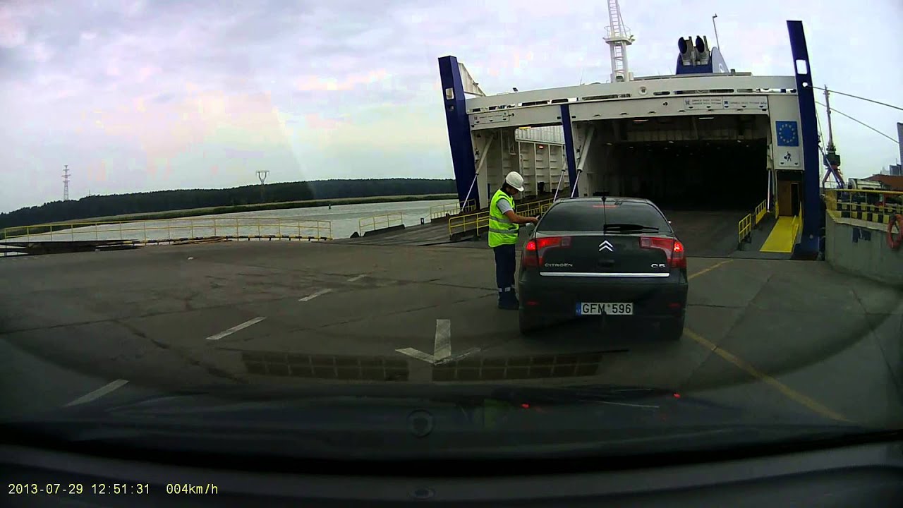 Klaipeda - Kiel ferry car boarding