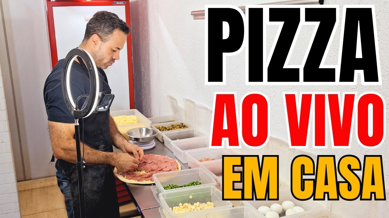 PIZZARIA AO VIVO TRABALHANDO NA GARAGEM DA MINHA CASA I ROTINA TRABALHO NA NOSSA PIZZARIA DELIVERY