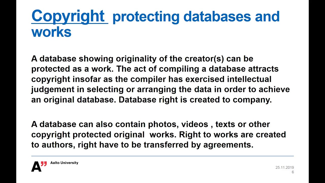 Intellectual Property Rights and Data