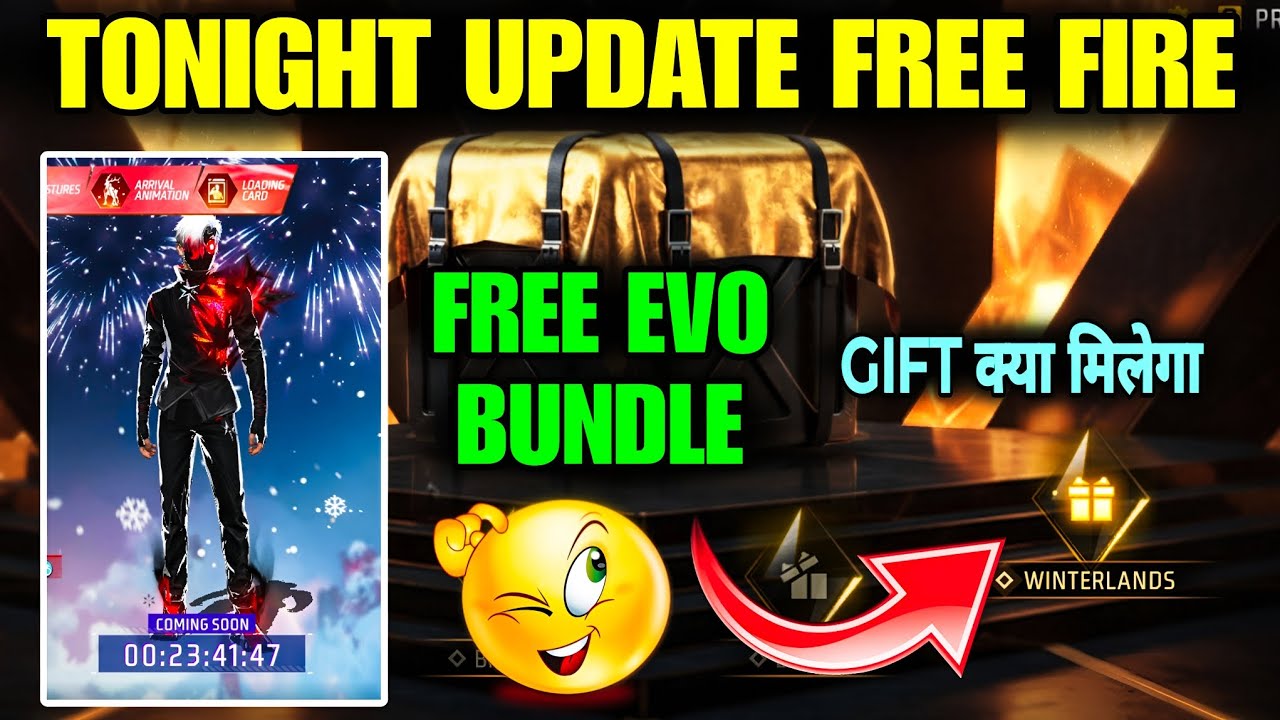TONIGHT UPDATE FREE FIRE || WINTERLANDS PRIME GIFT FREE FIRE || EVO BUNDLE TOKEN TOWER