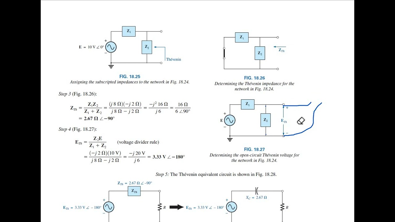 المحاضرة 14 Network Theorems (ac) THE´VENIN’S THEOREM AC