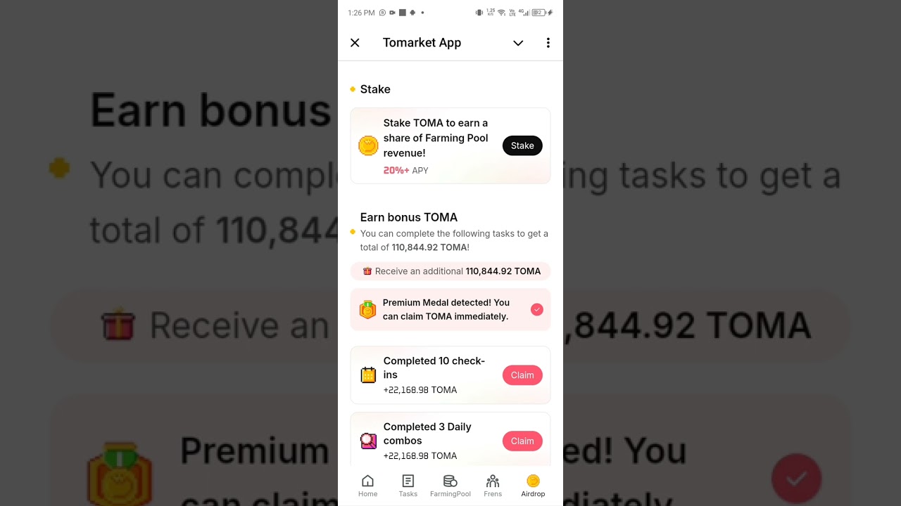 Tomarket Update: How To Check Your Airdrop Allocation 🍅 Double Rewards For Premium Medal Holders 🏅