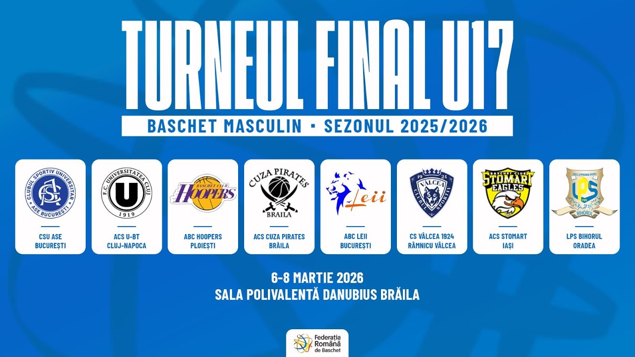 Turneul Final U17 Baschet Masculin -  ACS U-BT Cluj-Napoca vs CSS Nr 4 CSU ASE București