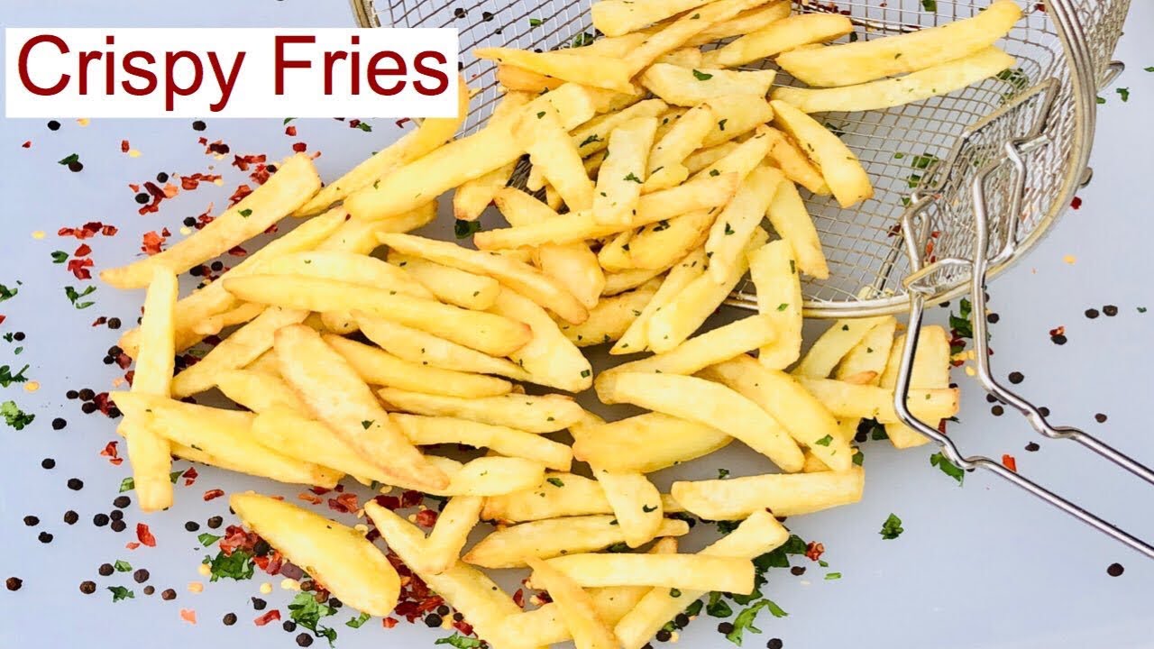 Crispy French Fries Recipe , No Boiling , No Double Frying Street Style Fries چپس قاق