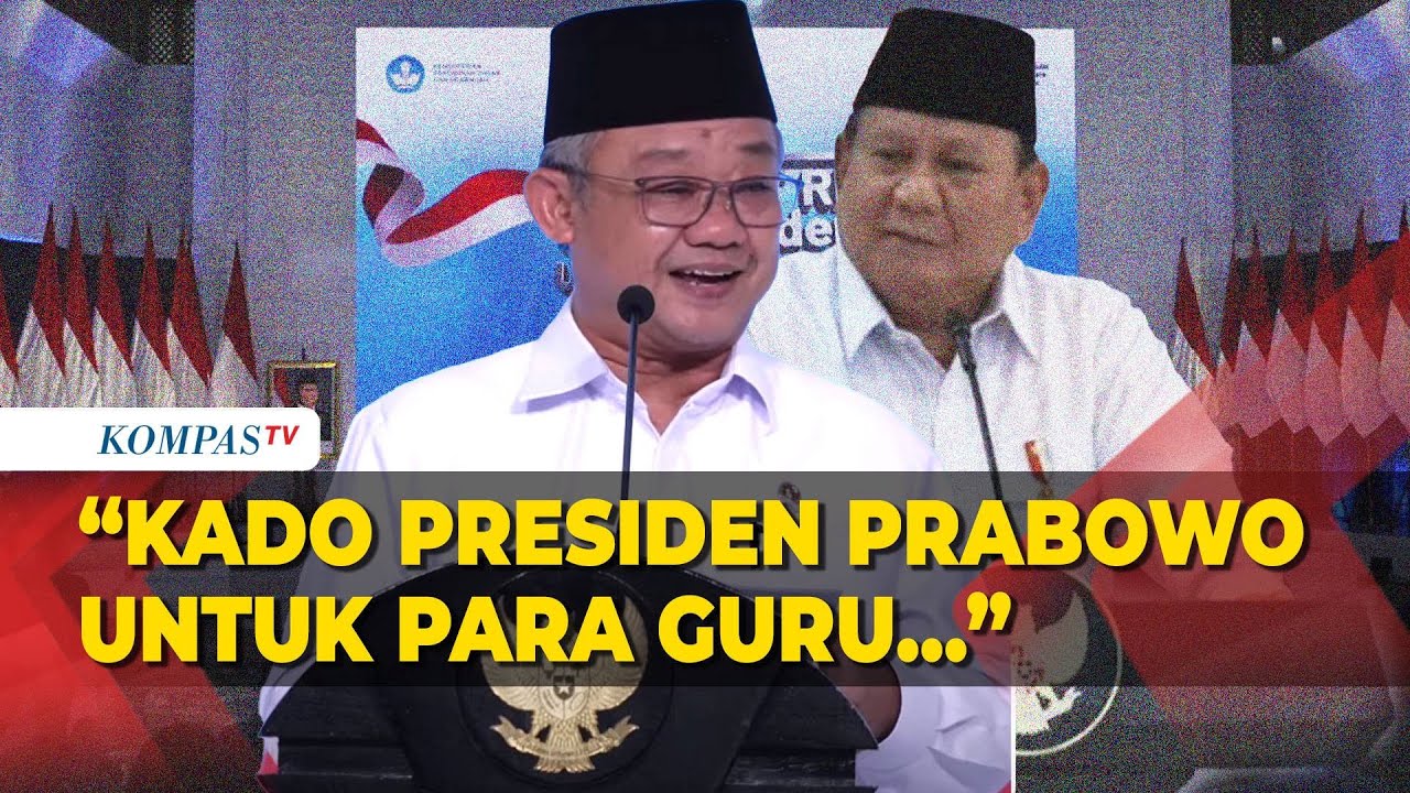 [FULL] Presiden Prabowo Beri 'Kado' ke Guru di HUT ke-80 RI, Ini Kata Mendikdasmen Abdul Mu'ti