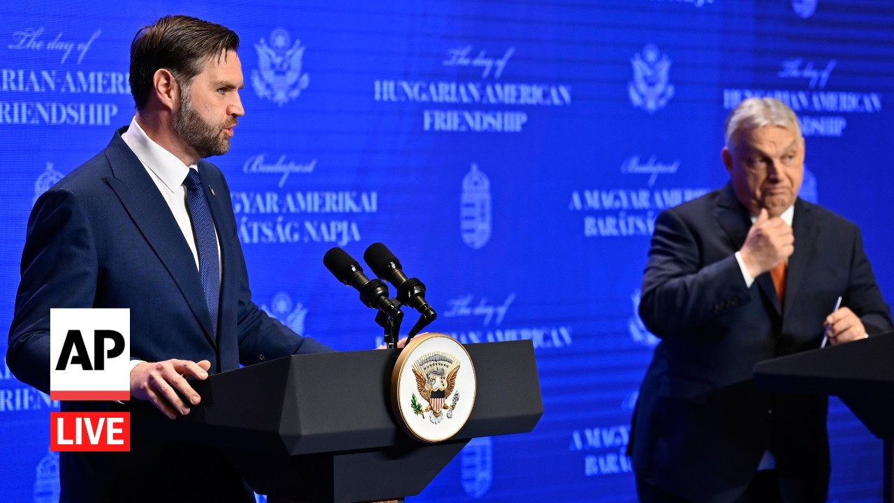 LIVE: JD Vance and Hungary&rsquo;s Viktor Orban hold a joint press conference
