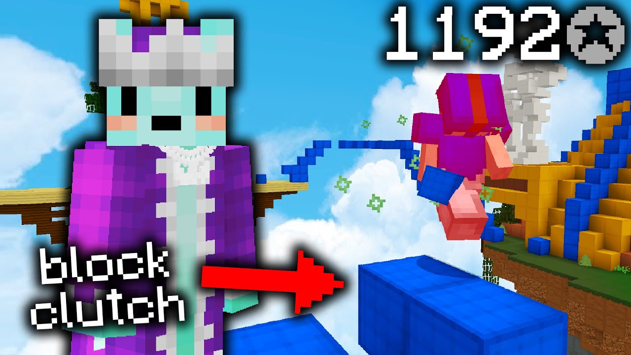 extreme block clutching (solo bedwars)