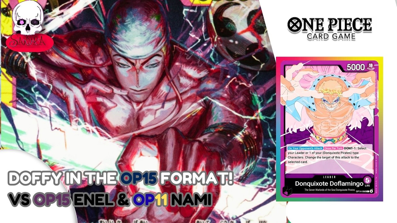 OP14 Doflamingo in the OP15 format - Vs OP15 Enel & OP11 Nami! One Piece TCG