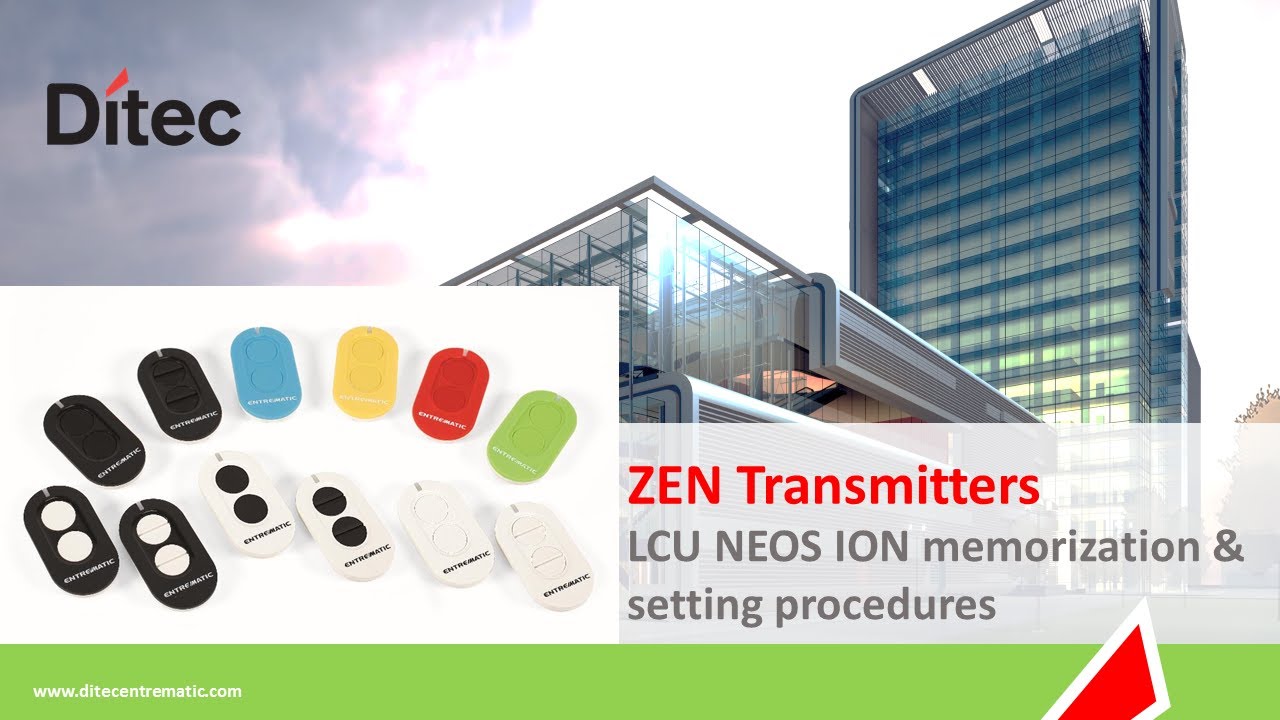 Ditec ZEN vs LCU NEOS ION memorization & settings procedures