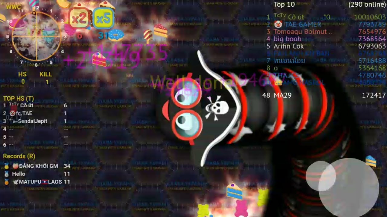Worm World Connect - Wormate.io Mobile - Wormate io best gameplay - 😱 #WWC_6