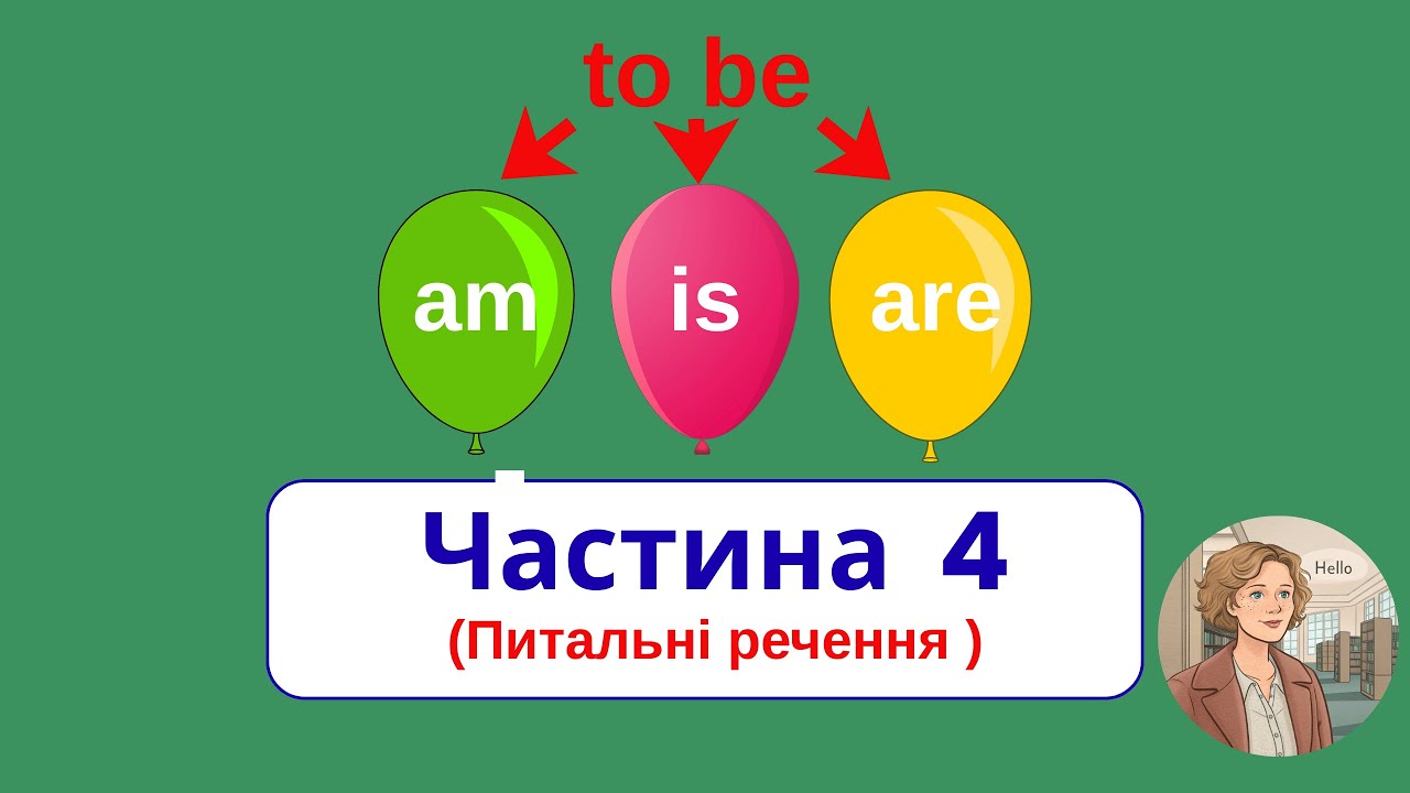Курс 3.Граматика англійської мови. Урок 4.Дієслово to be Частина 4. Питальні  речення.