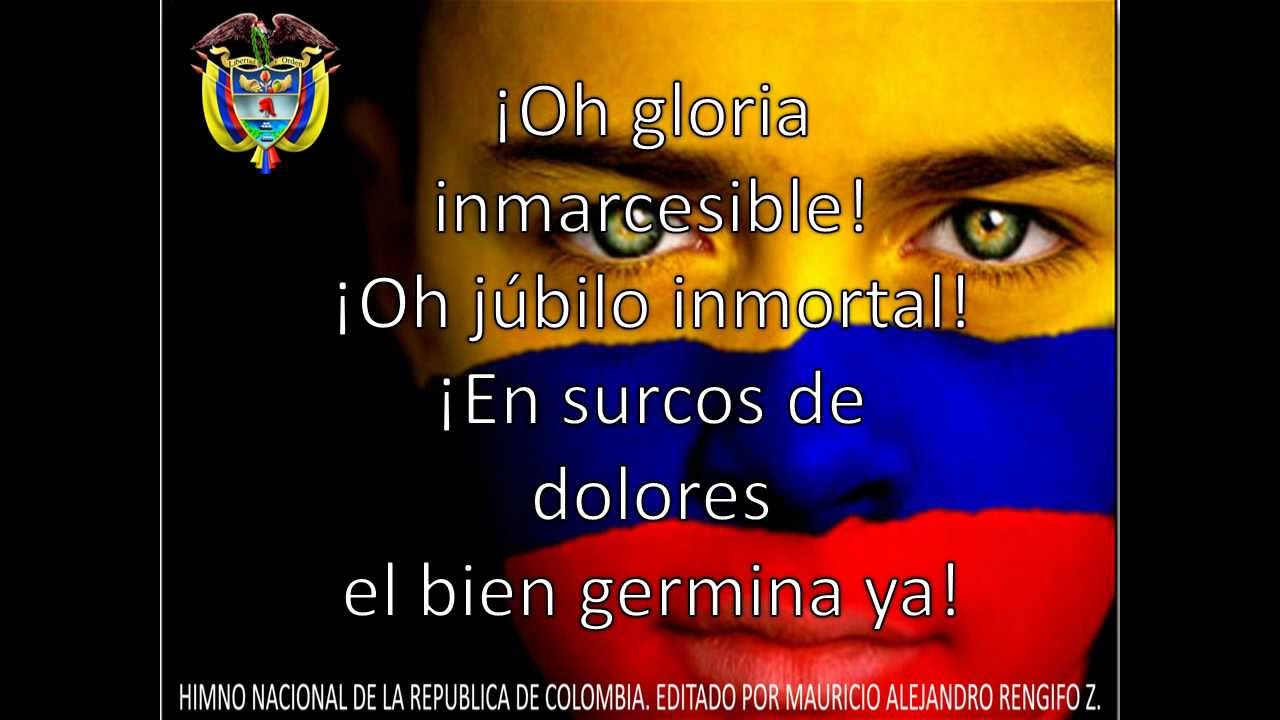 HIMNO NACIONAL DE COLOMBIA (letra y Música) Suscribete a mi Canal