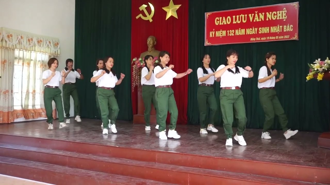 Bác Đang Cùng Chúng Cháu Hành Quân - Nhảy Dân Vũ Kỷ Niệm 132 Năm Sinh Nhật Bác - HLHPN Xã Đồng Thái