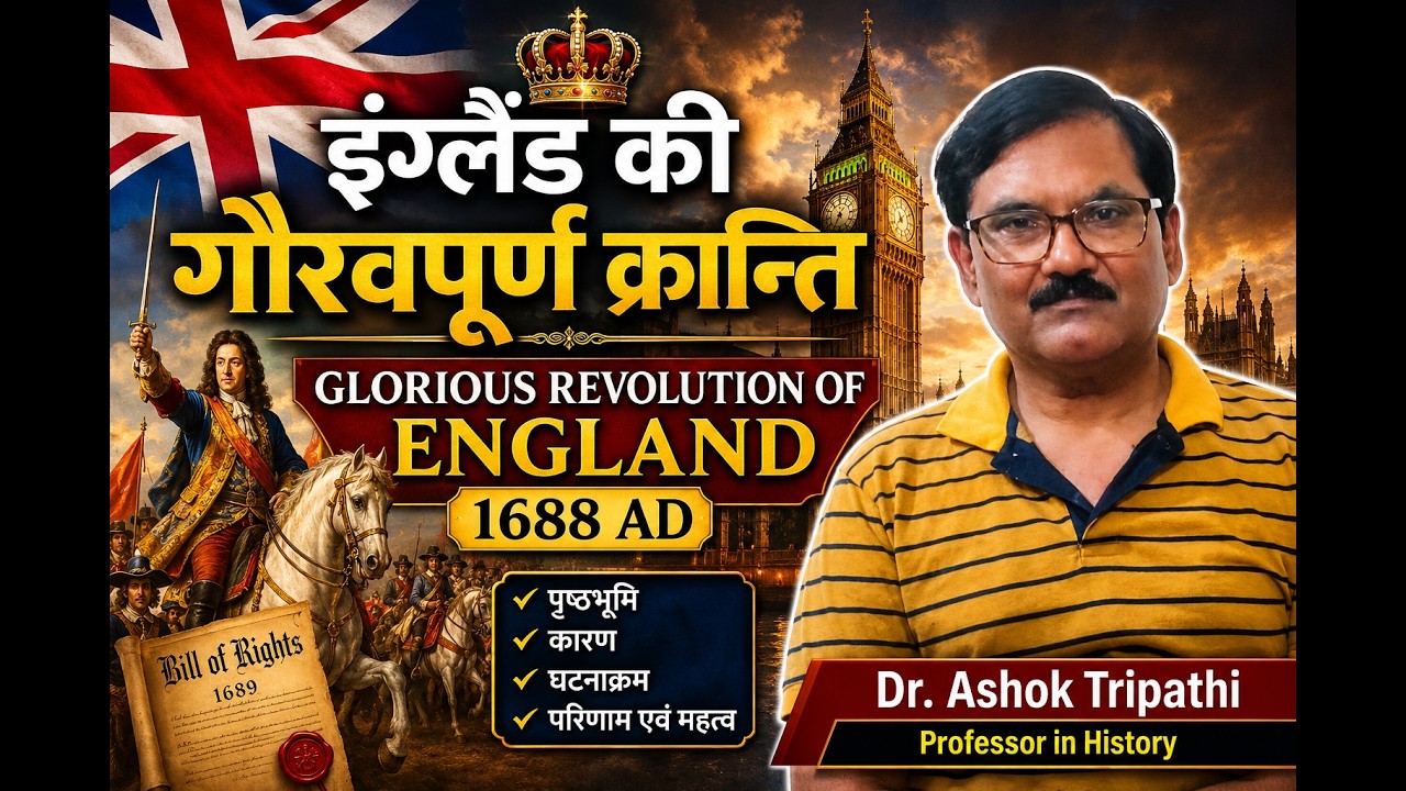 इंग्लैंड की गौरवपूर्ण क्रान्ति (GLORIOUS REVOLUTION OF ENGLAND, 1688 AD)