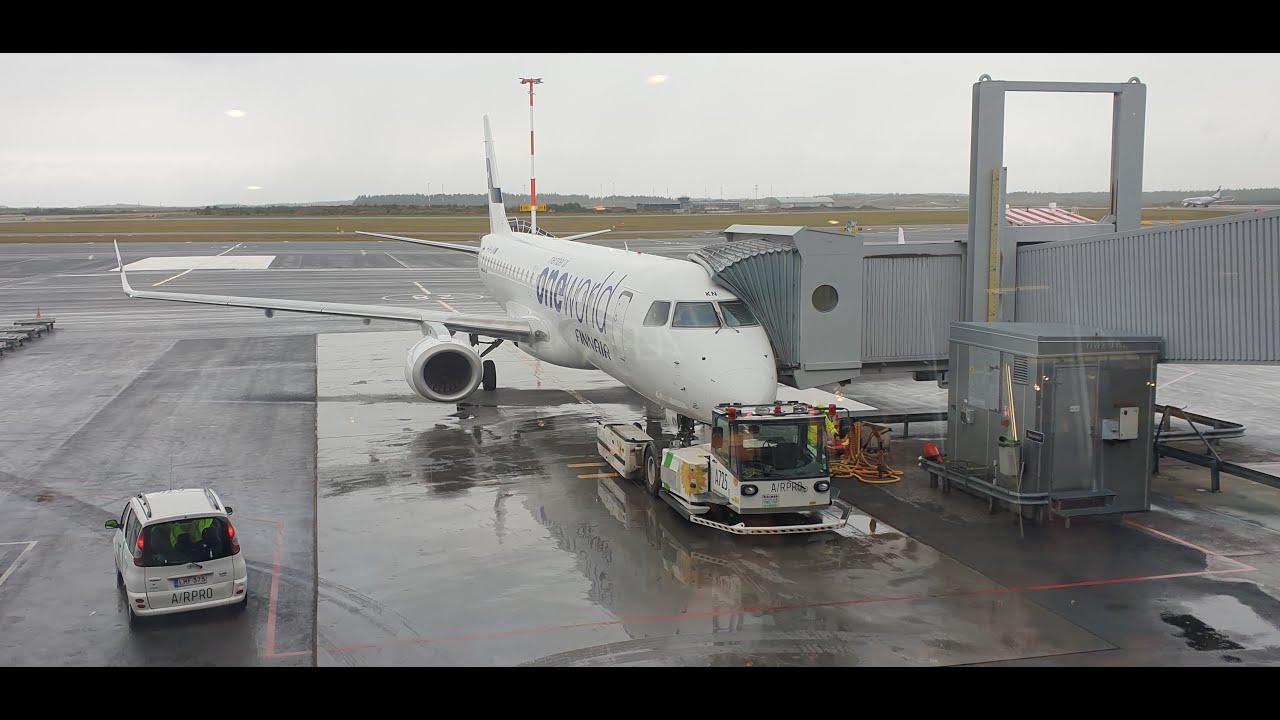 FINNAIR TRIP REPORT EMBRAER E190 LR HELSINKI VANTAA TO STOCKHOLM ARLANDA, WITH GREAT TALK BY CAPTAIN