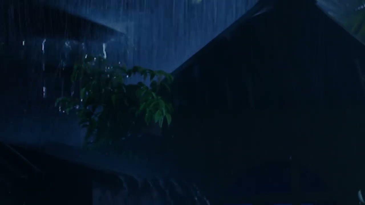 Peaceful Rain at a Small House on the Grass Hill | Calm Nature Ambience for Sleep & Study