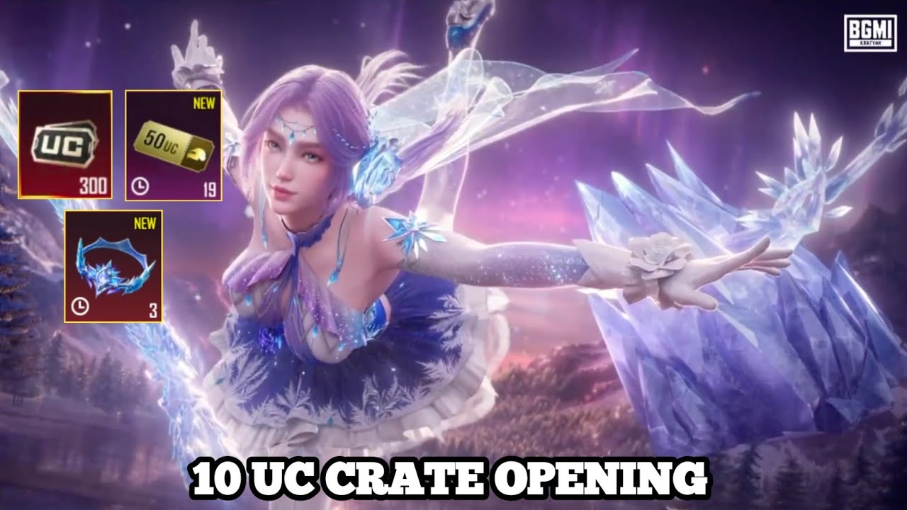 NEW TRICK 🤯 WINTERGLOW SYLPH CRATE OPENING | 10 UC CRATE OPENING IN BGMI/PUBG MOBILE 