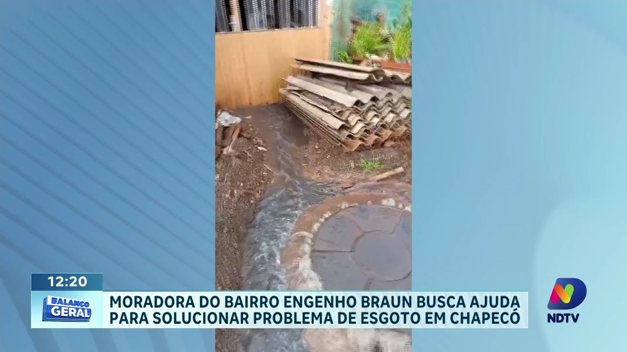 Esgoto invade casa no bairro Engenho Braun