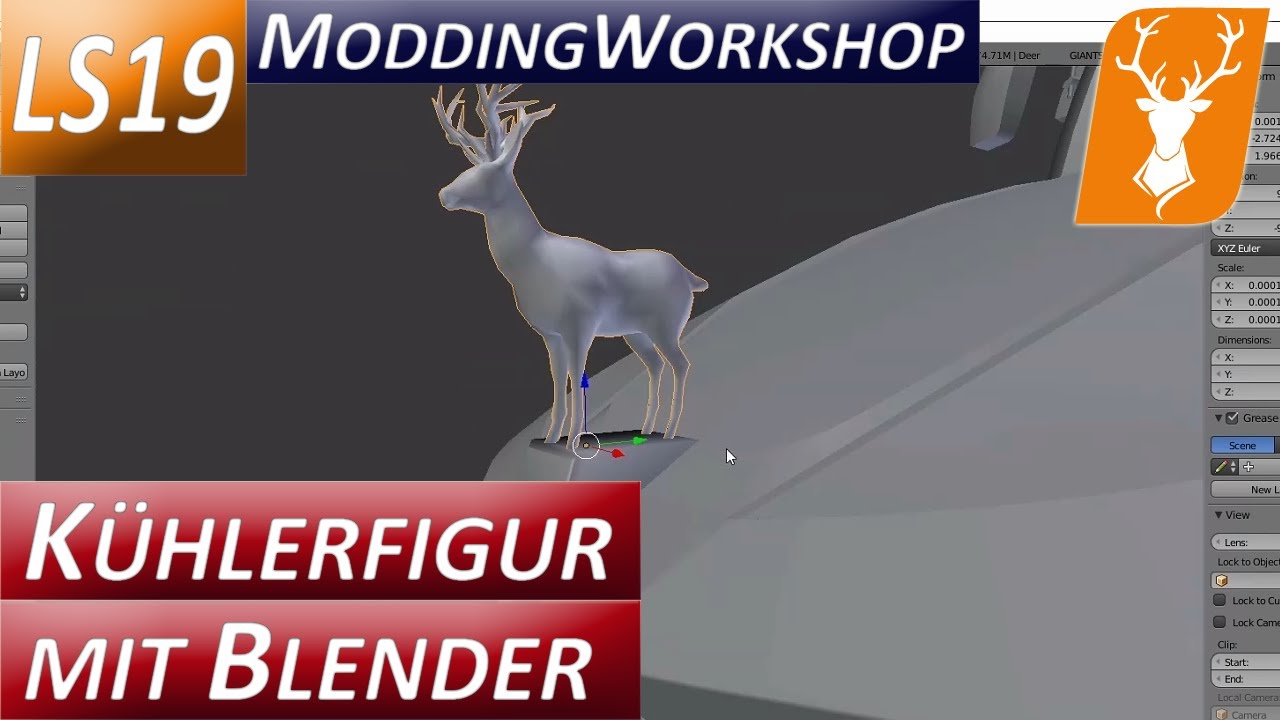 LS19 Let´s Mod - Kühlerfigur mit Blender und T3chn1k dem Modder des Kirovets ...