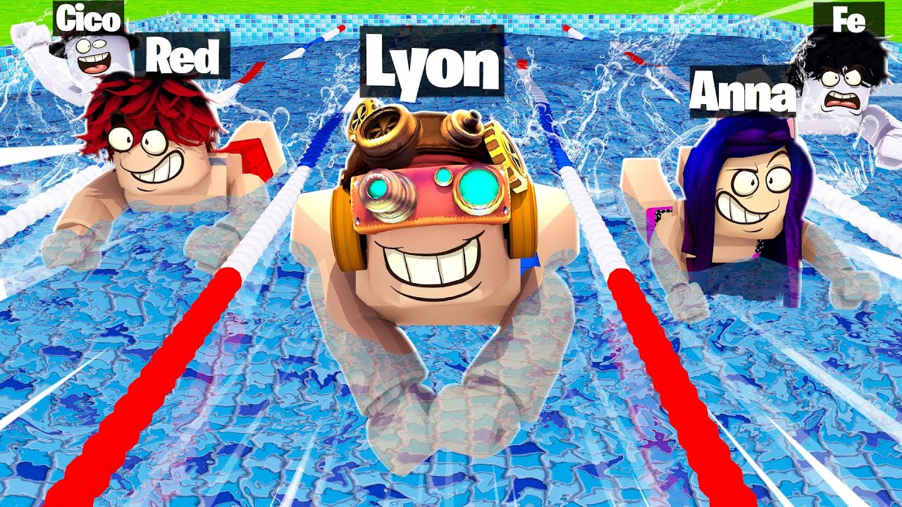 GARA DI NUOTO CONTRO I MIEI AMICI SU ROBLOX!