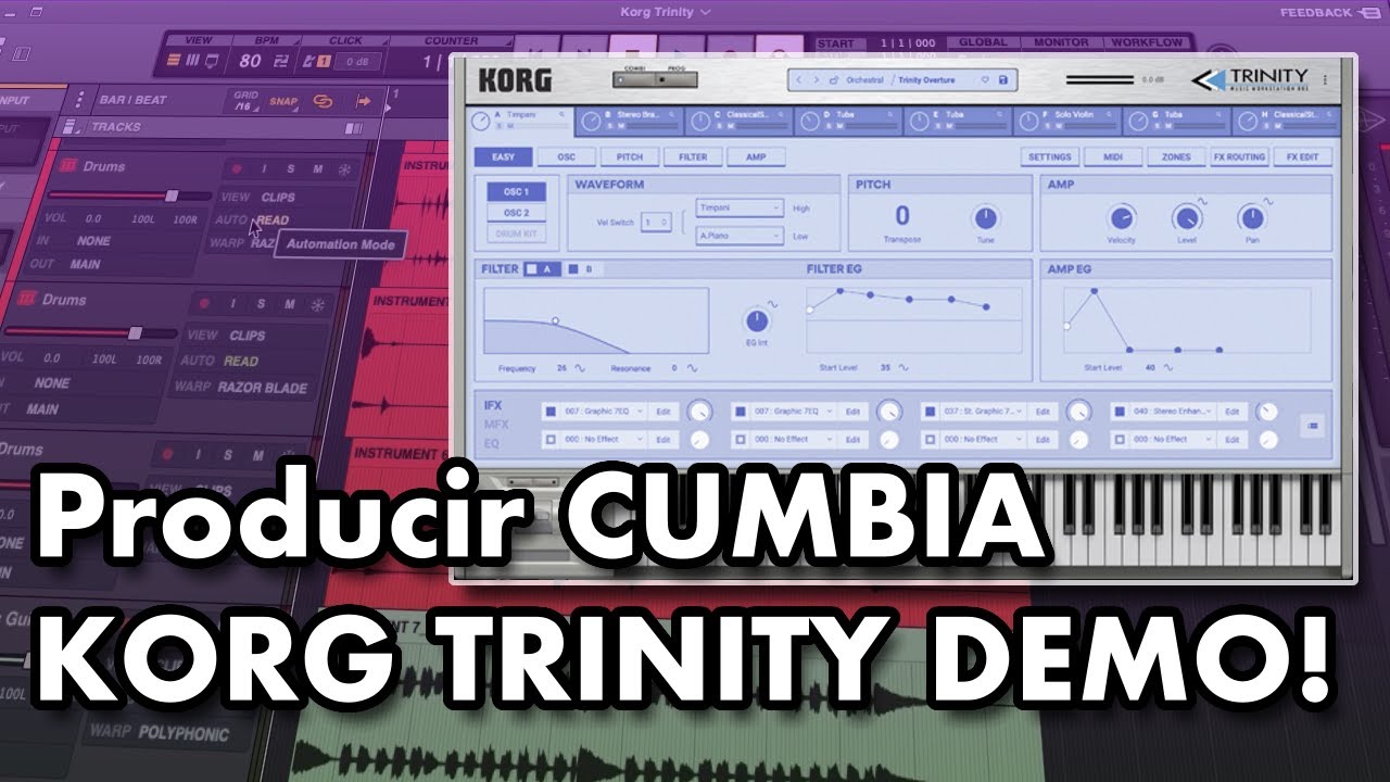 Producir CUMBIA con KORG TRINITY VST